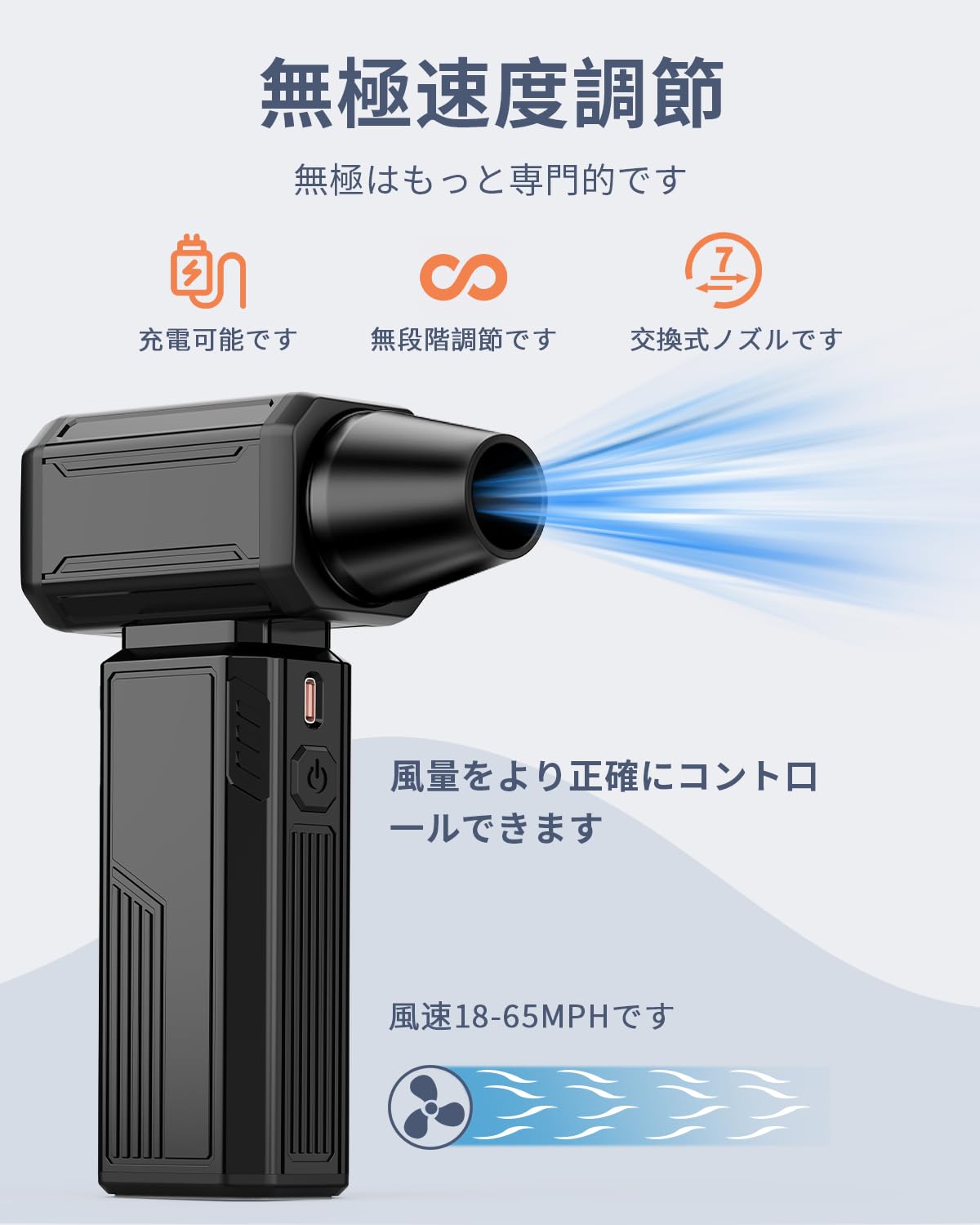 Amazon | 電動エアダスター エアダスター ブロワー 洗車 -圧倒的な噴射